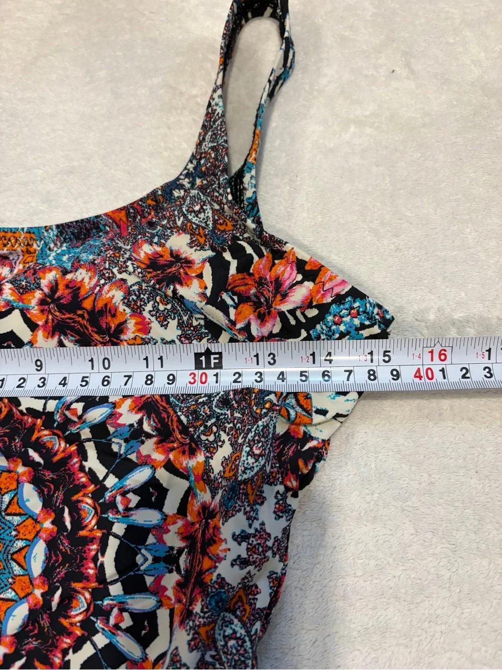 Red Carter Multicolor Kaleidoscope Print One-Piece Swimsuit